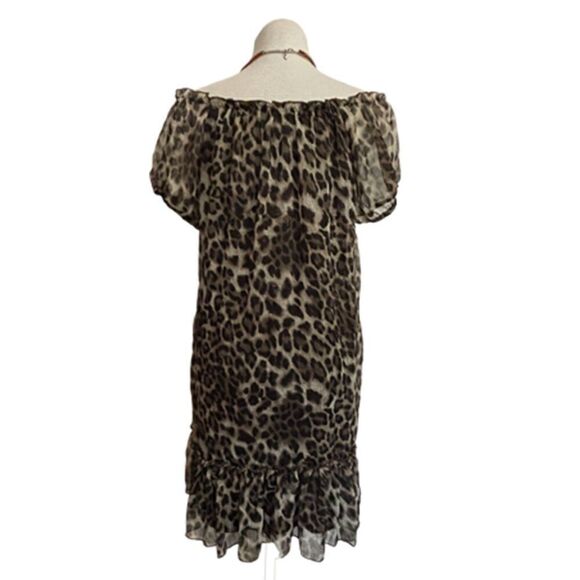 Pinky Leopard print shift Dress Size L - Picture 4 of 9